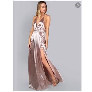 Silky black maxi dress/gown